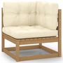 Voir la diapositive 4 : VIDAXL Salon de jardin 12 pcs avec coussins marron miel bois de pin