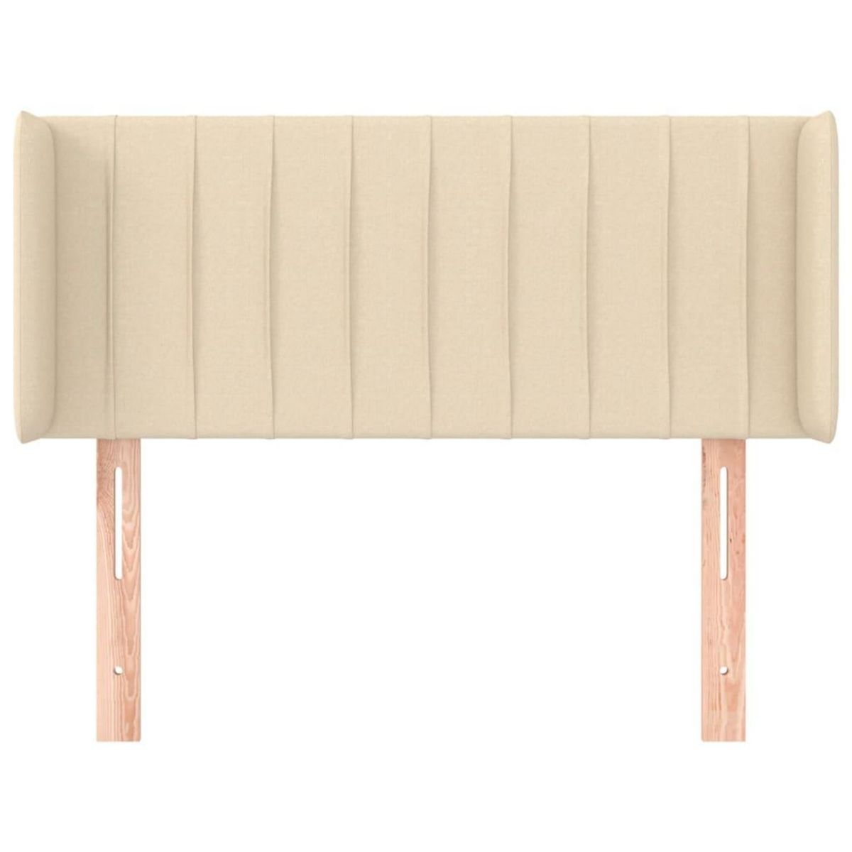 VIDAXL Tete de lit avec oreilles Creme 93x16x78/88 cm Tissu