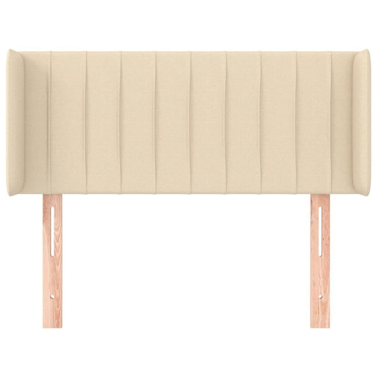 VIDAXL Tete de lit avec oreilles Creme 93x16x78/88 cm Tissu