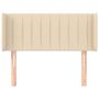 Voir la diapositive 3 : VIDAXL Tete de lit avec oreilles Creme 93x16x78/88 cm Tissu
