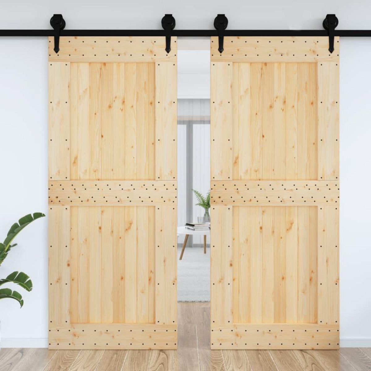 VIDAXL Porte NARVIK 95x210 cm bois massif de pin
