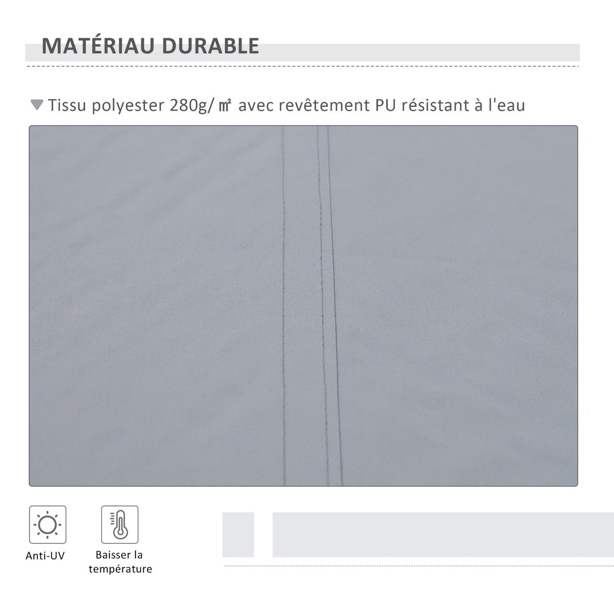 OUTSUNNY Store banne manuel rétractable aluminium polyester imperméabilisé 3L x 2,5l m gris