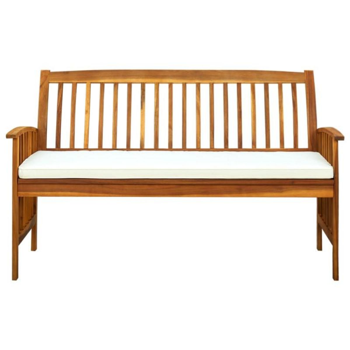 VIDAXL Banc de jardin avec coussin 147 cm Bois d acacia massif
