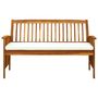 Voir la diapositive 3 : VIDAXL Banc de jardin avec coussin 147 cm Bois d acacia massif