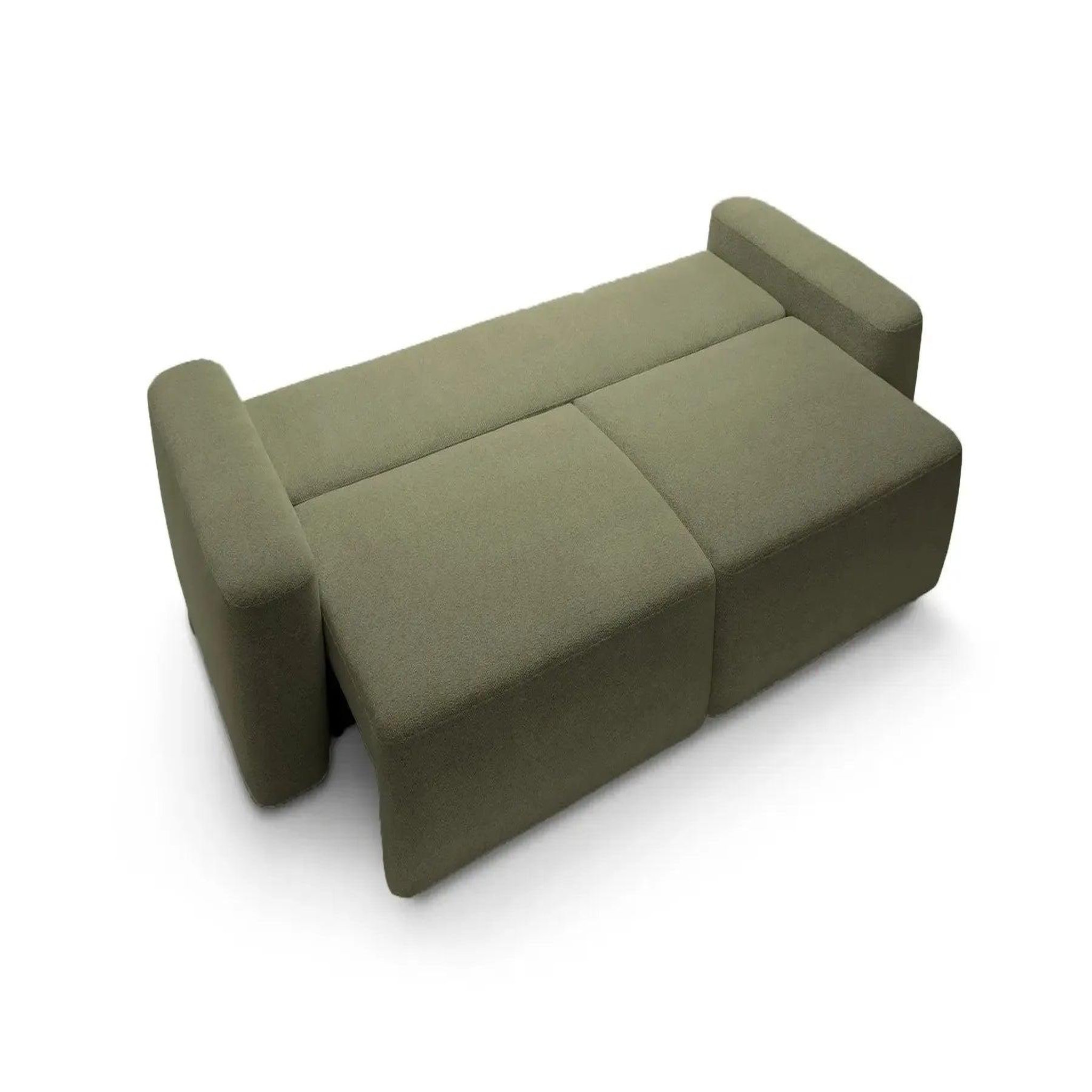 Voir la diapositive 5 : CASANOVA PARIS Ivy - canapé droit convertible coffre tissu chiné
