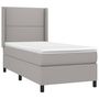 Voir la diapositive 4 : VIDAXL Sommier a lattes de lit matelas LED Gris clair 80x200cm Tissu