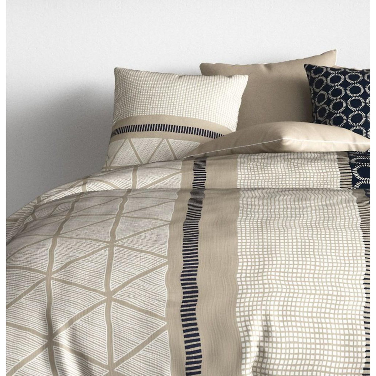 ATELIER DU COTON Parure de couette 3pcs 100%coton 57fils/cm2- nairobi