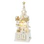 Voir la diapositive 2 : Paris Prix Calendrier Déco  Sapin de Noël  49cm Blanc & Or