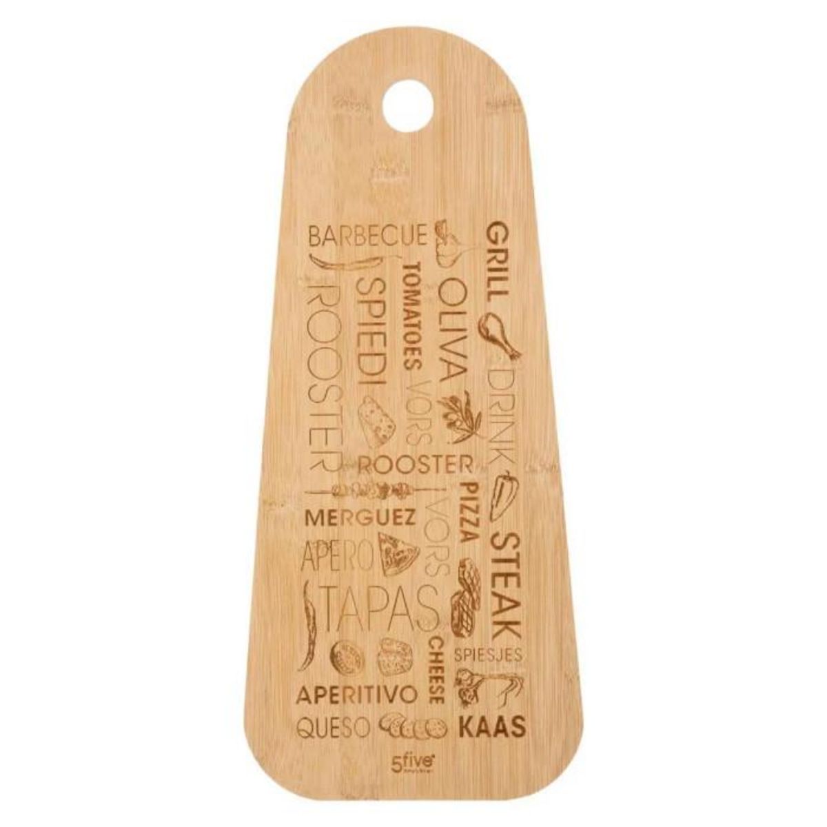 FIVE Planche à Découper Bambou  Tapas  45cm Naturel