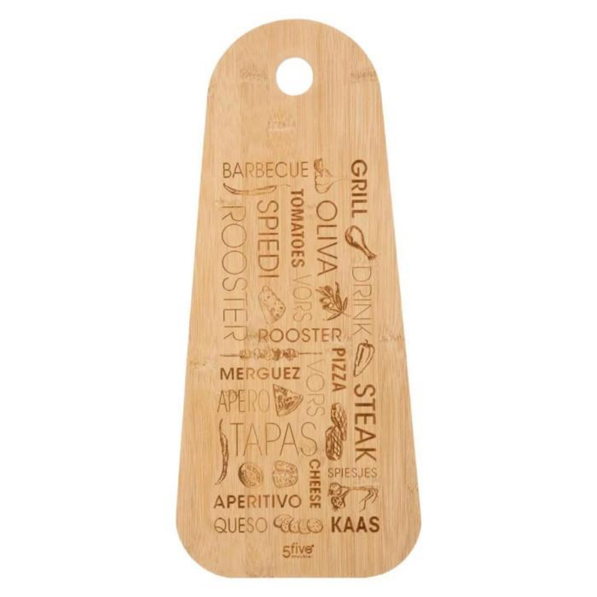 FIVE Planche à Découper Bambou  Tapas  45cm Naturel