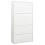 Voir la diapositive 4 : VIDAXL Armoire de bureau Blanc 90x40x180 cm Acier