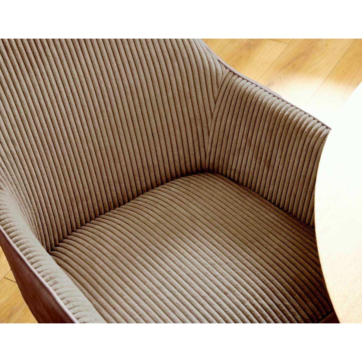 LISA DESIGN Lormi - lot de 2 fauteuils - en velours côtelé et velours - taupe