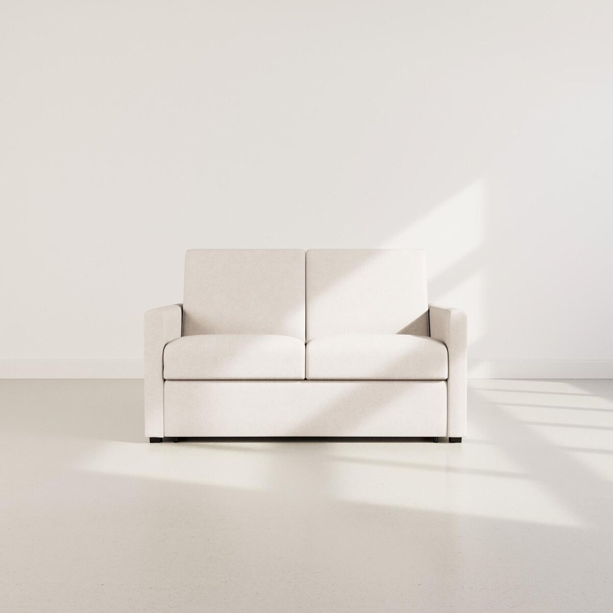 BEST MOBILIER Julia - canapé 3 places convertible express couchage quotidien 140 cm matelas 18 cm en tissu