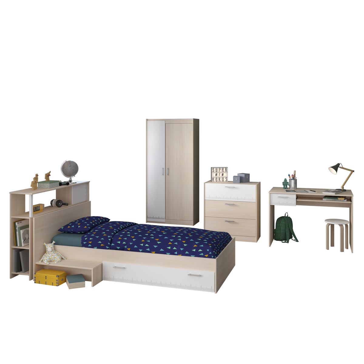 Bureau enfant SACHA, 1 tiroir 