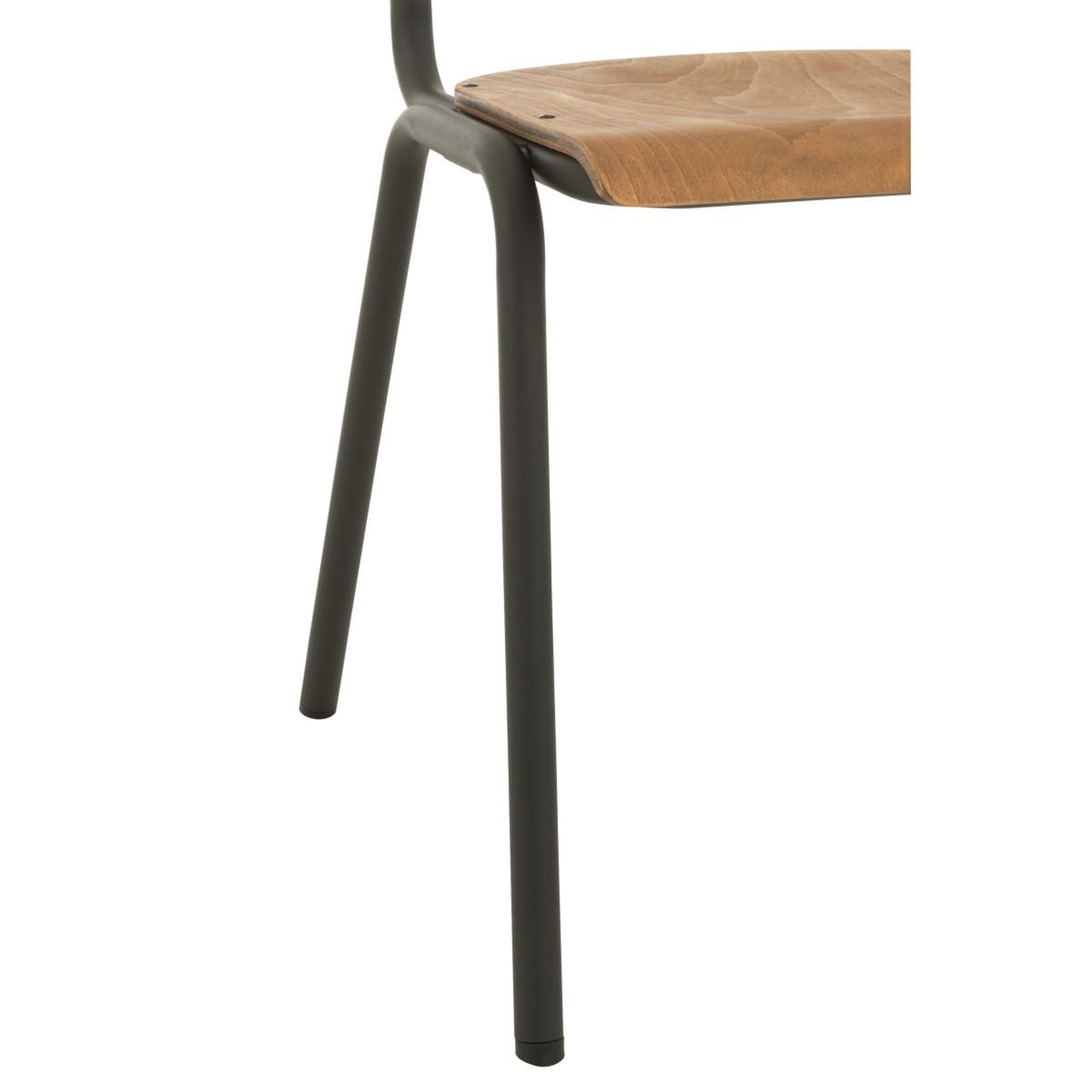 Voir la diapositive 6 : J-LINE Chaise vintage en bois  mauricio  82cm marron