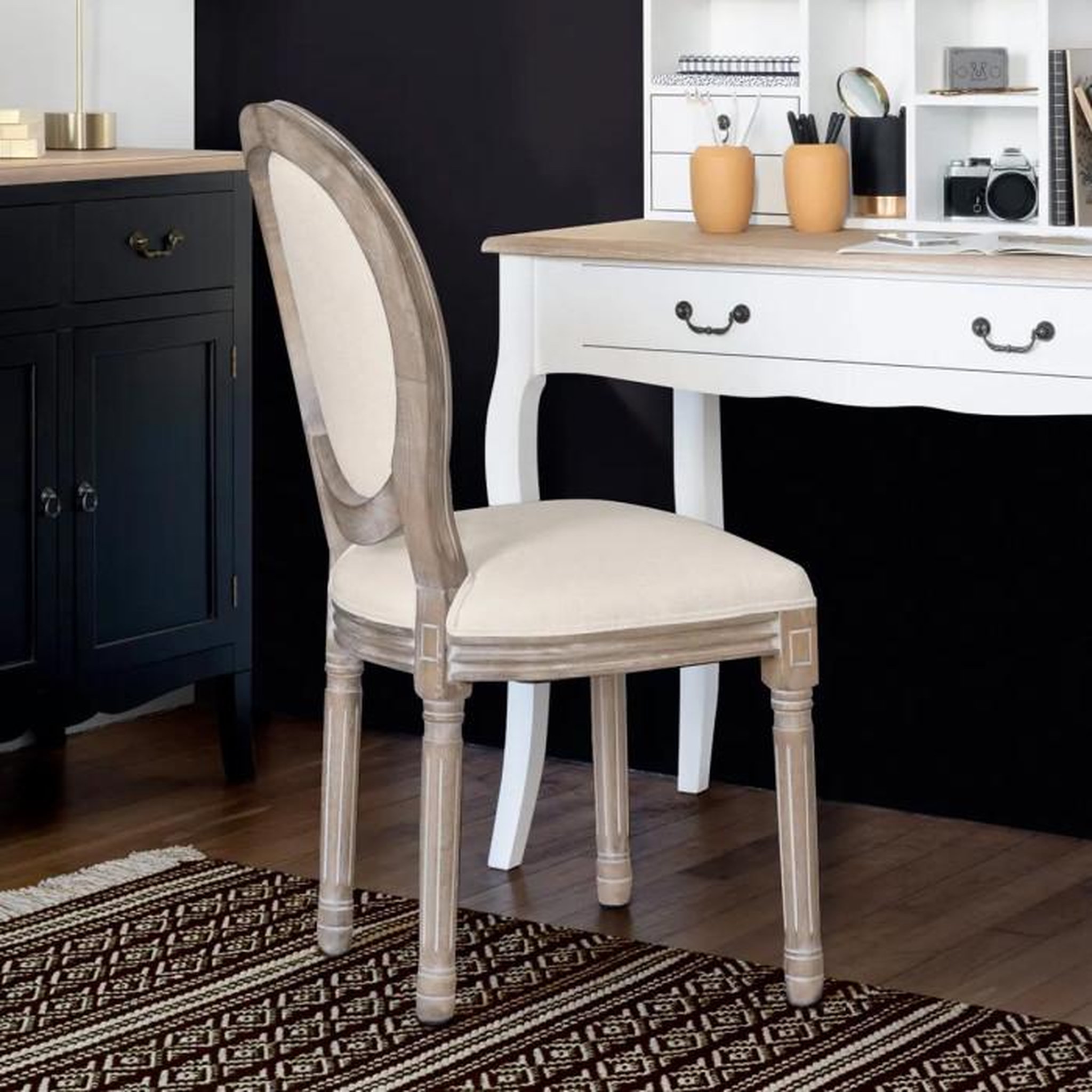 Voir la diapositive 5 : ATMOSPHERA Lot de 2 Chaises Design  Cleon  96cm Beige