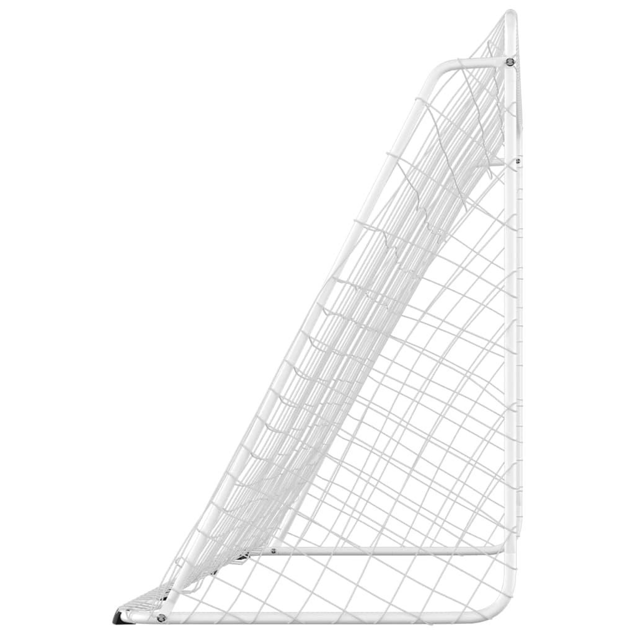 Voir la diapositive 4 : VIDAXL But de football avec filet Blanc 366x122x182 cm Acier