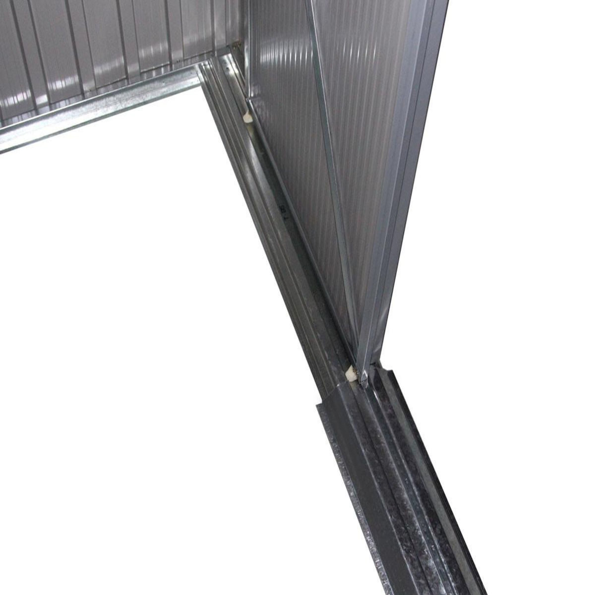 Habitat et Jardin Abri de jardin métal toit plat  Texas  - 6,29 m² - Gris