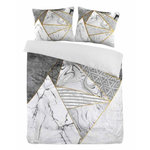 Paris Prix Parure de Lit 3 Pièces  Bavaria  240x220cm Gris & Or