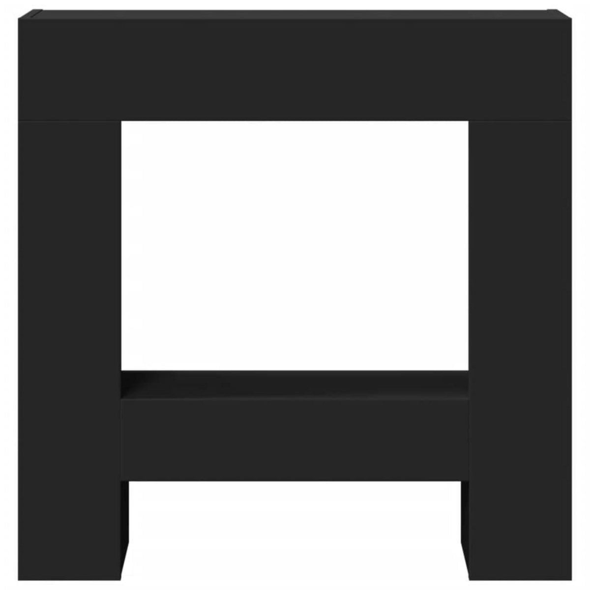 VIDAXL Cadre de cheminee noir 81x18x82 cm bois d'ingenierie