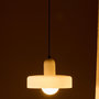 Voir la diapositive 3 : Paris Prix Suspension Design en Verre  Retro  25cm Blanc
