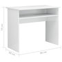 Voir la diapositive 6 : VIDAXL Bureau Blanc brillant 90x50x74 cm Bois d'ingenierie