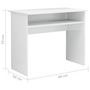 Voir la diapositive 6 : VIDAXL Bureau Blanc brillant 90x50x74 cm Bois d'ingenierie