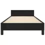 VIDAXL Cadre de lit avec tete de lit Noir 100x200 cm Velours