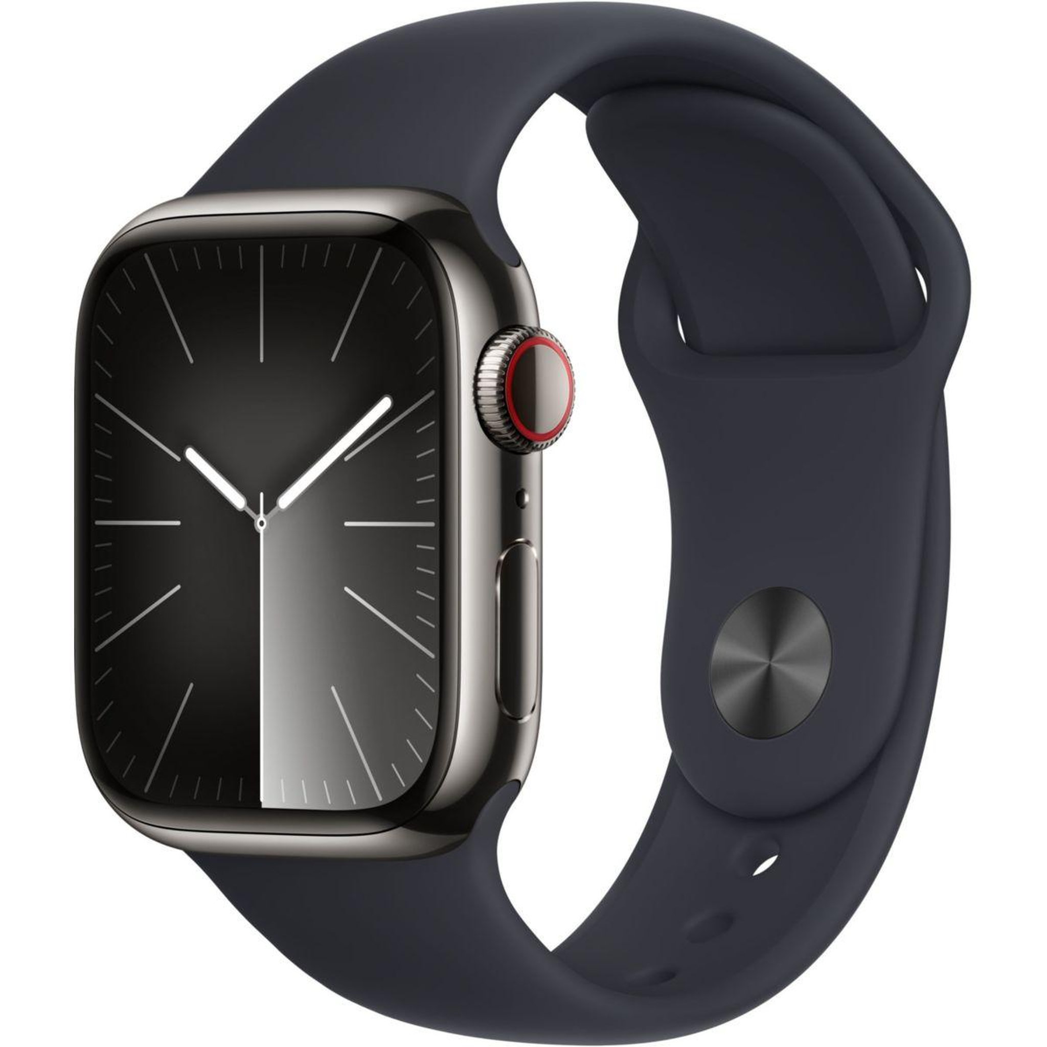 Voir la diapositive 1 : APPLE Montre connectée Serie 9 Cellular 41mm Acier/Graphite Minuit M/L