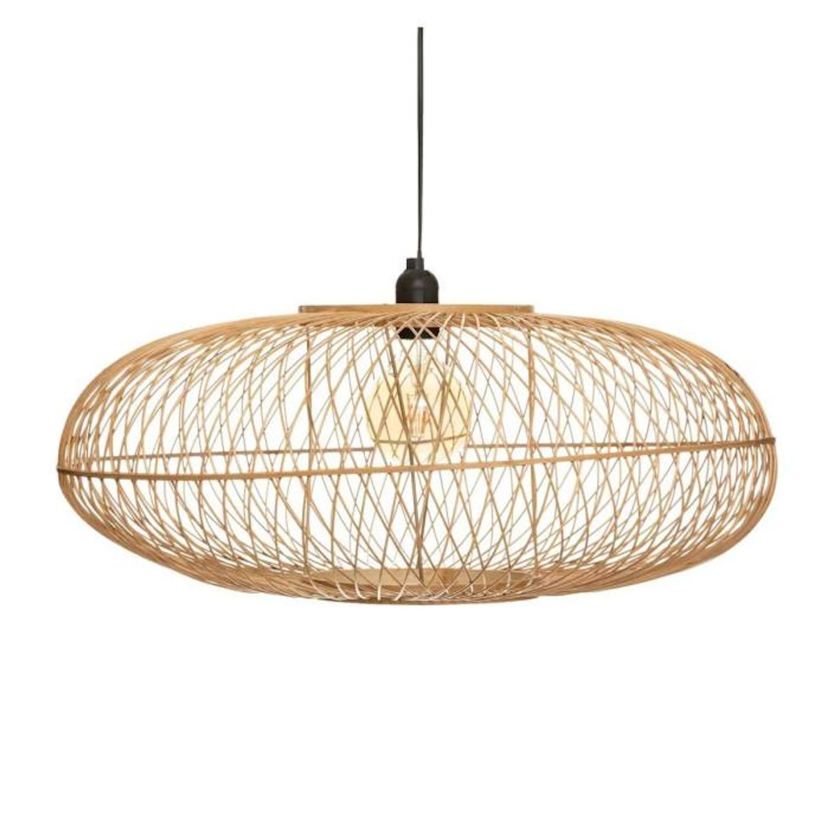 ATMOSPHERA Lampe Suspension en Bambou  Loren  60cm Beige