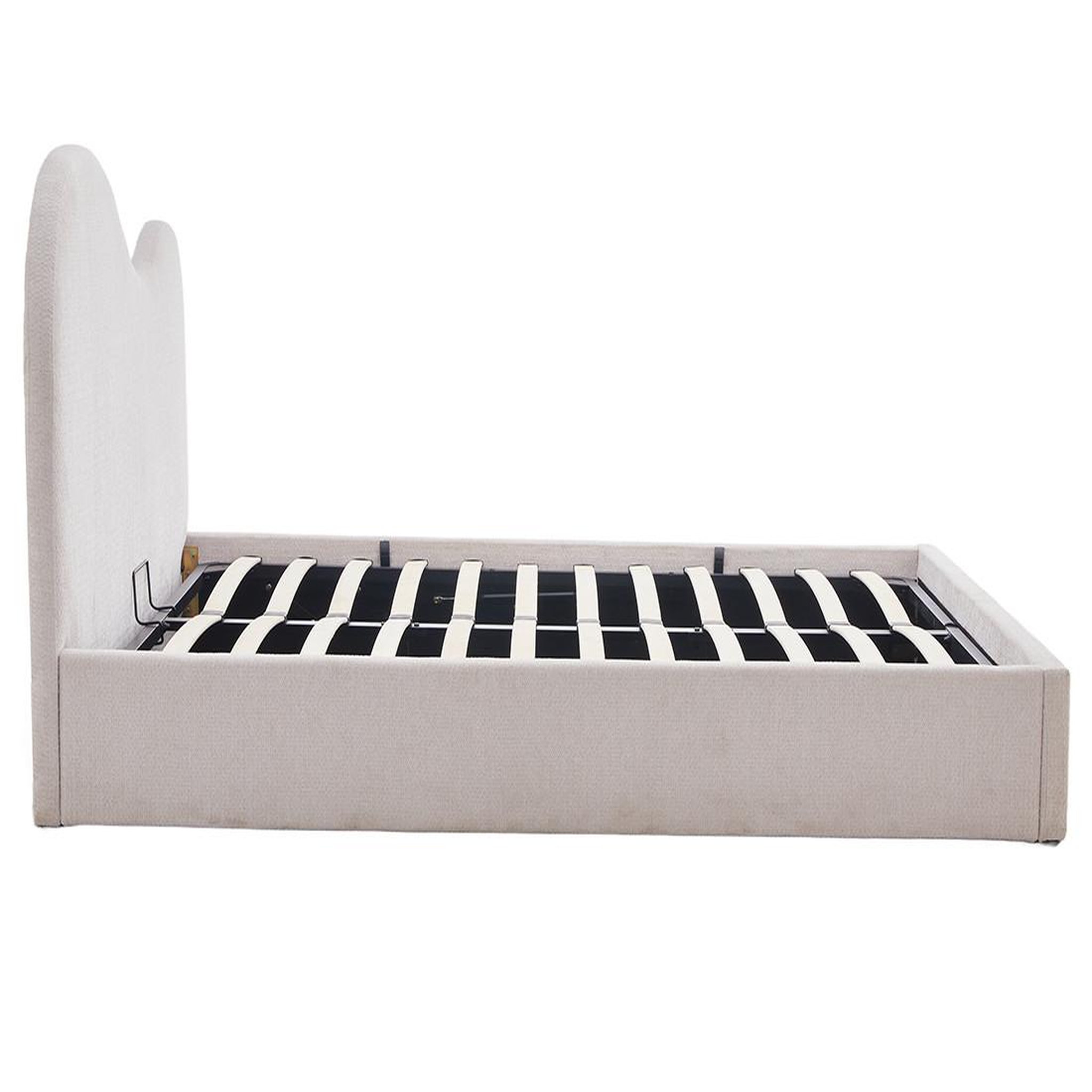 Voir la diapositive 6 : BEST MOBILIER Lucas - lit coffre - 160x200 cm - en velours texturé