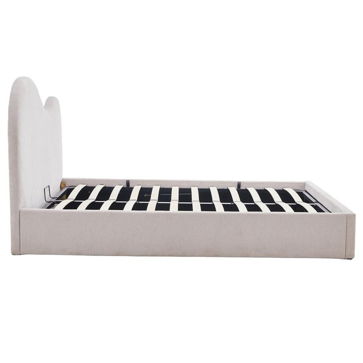 BEST MOBILIER Lucas - lit coffre - 160x200 cm - en velours texturé