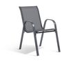 Voir la diapositive 8 : Inkazen Lot de 4 chaises de jardin empilables - Acier/Polyester - Anthracite