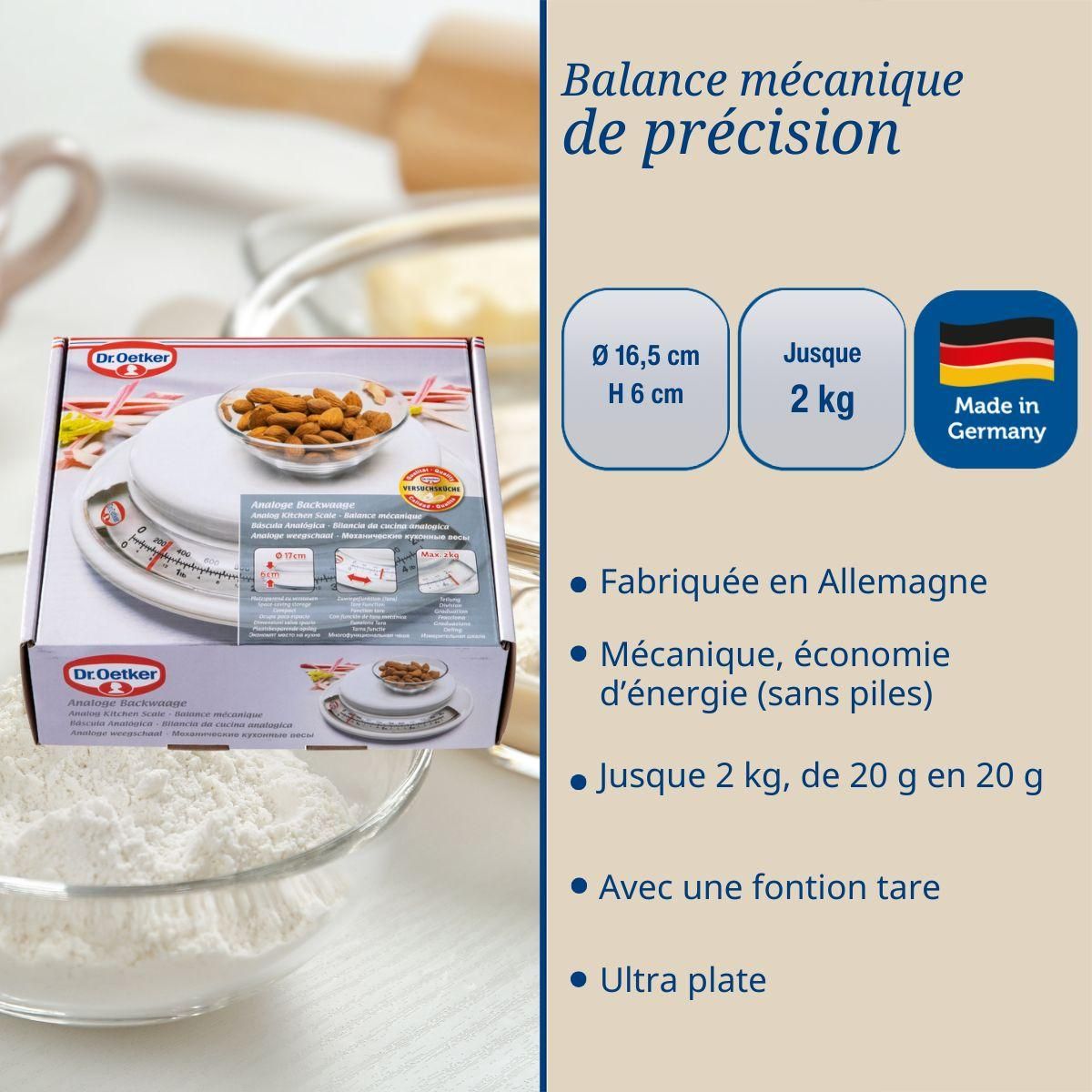 DR.OETKER Balance de cuisine sans pile 2 kg Dr. Oetker Baker Edition