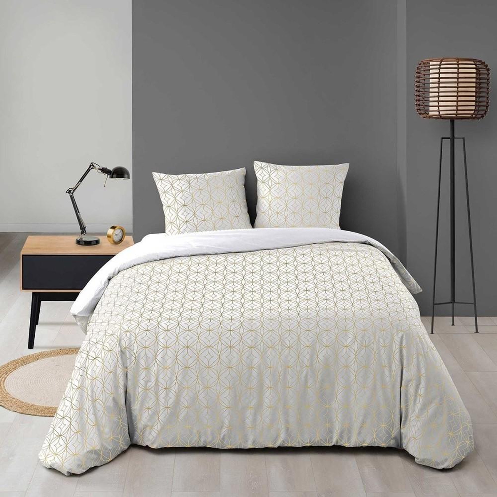 Voir la diapositive 1 : Douceur d'Intérieur Housse de couette 240x220 + 2 taies Orline microfibre