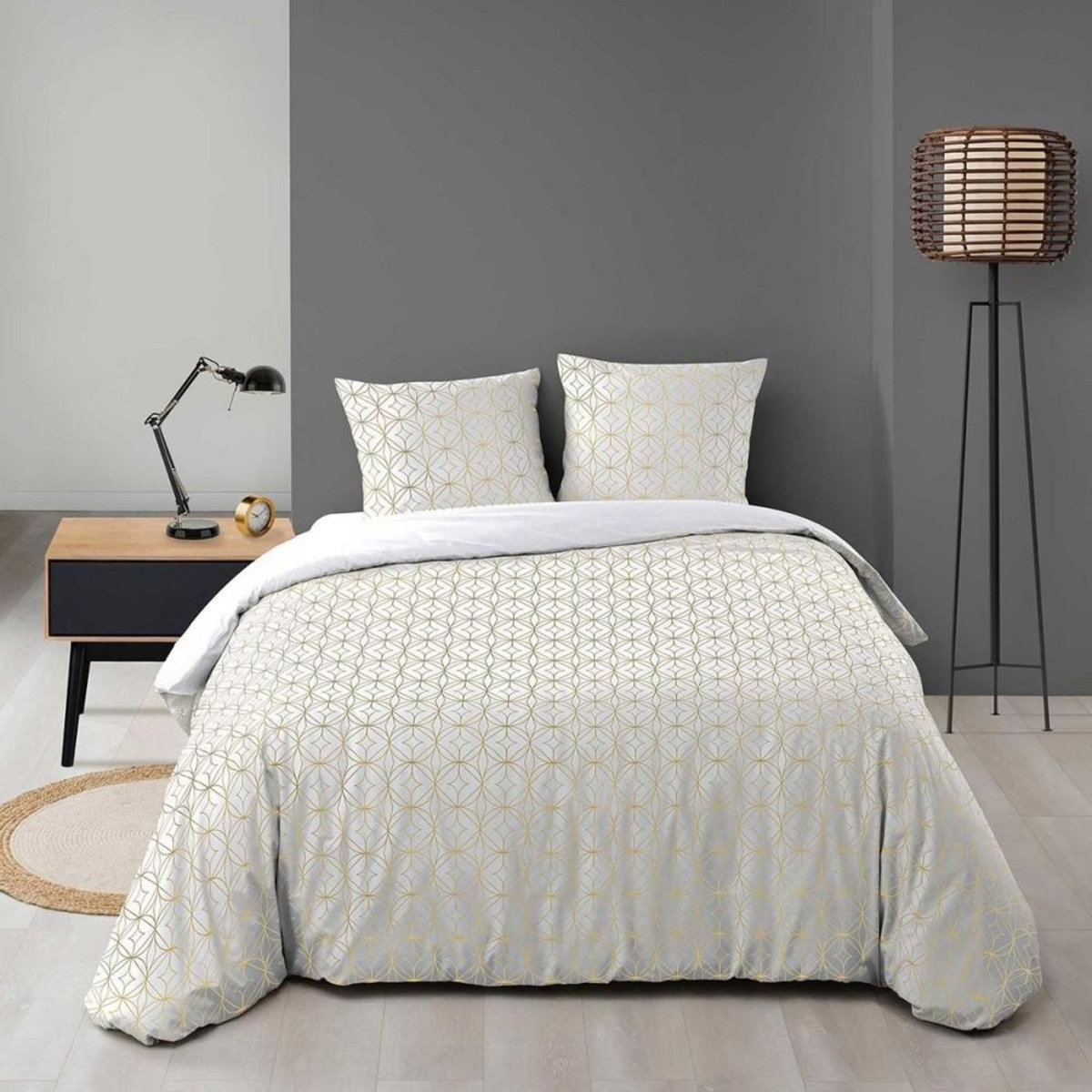 Douceur d'Intérieur Housse de couette 240x220 + 2 taies Orline microfibre