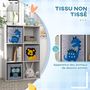 Voir la diapositive 5 : HOMCOM Meuble de rangement jouets enfant étagère de jouet pour chambre d'enfant 6 casiers 3 tiroirs non tissé MDF blanc