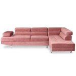 Paris Prix Canapé d'Angle Droit  Têtière  260cm Rose