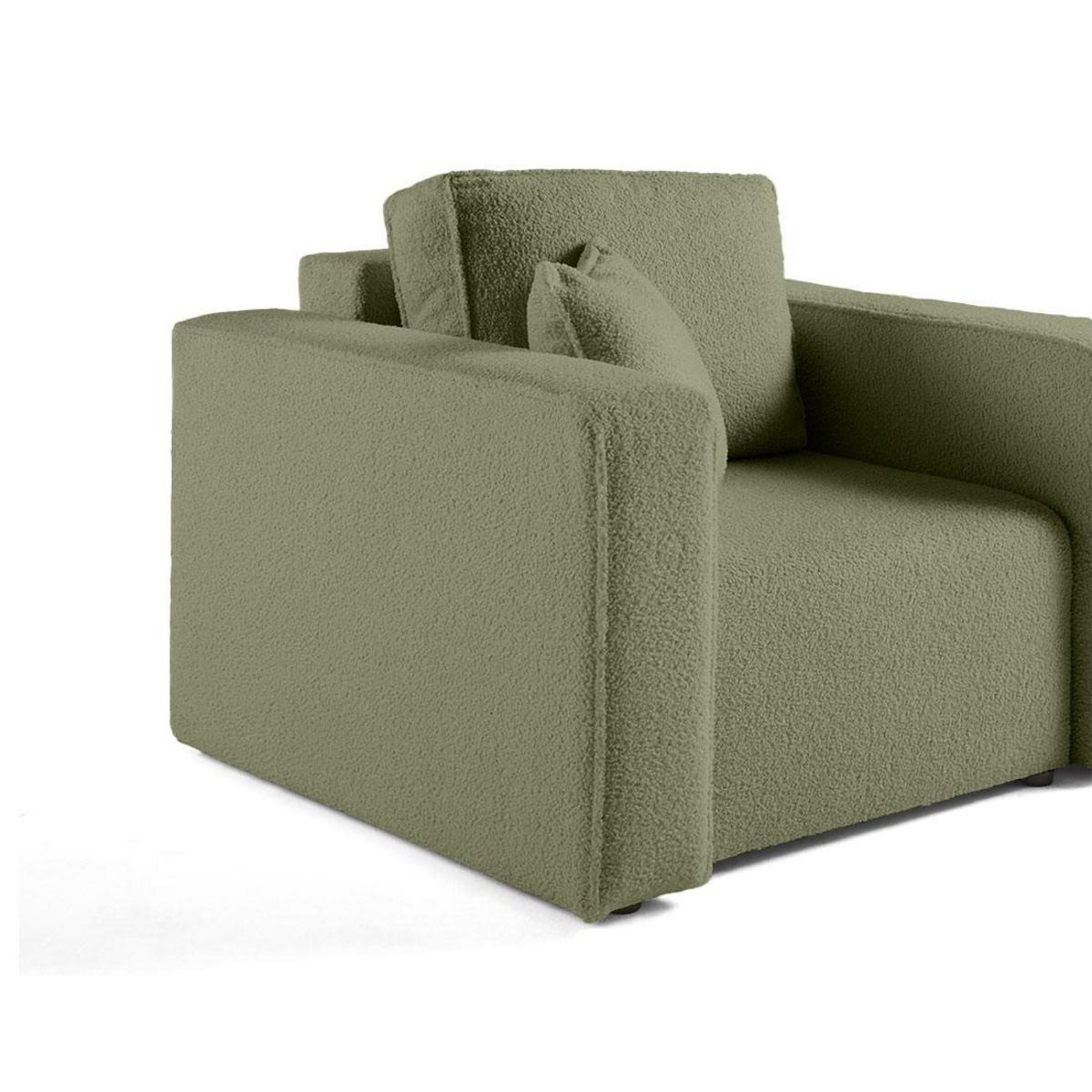 BEST MOBILIER Topaze - fauteuil - en tissu bouclette