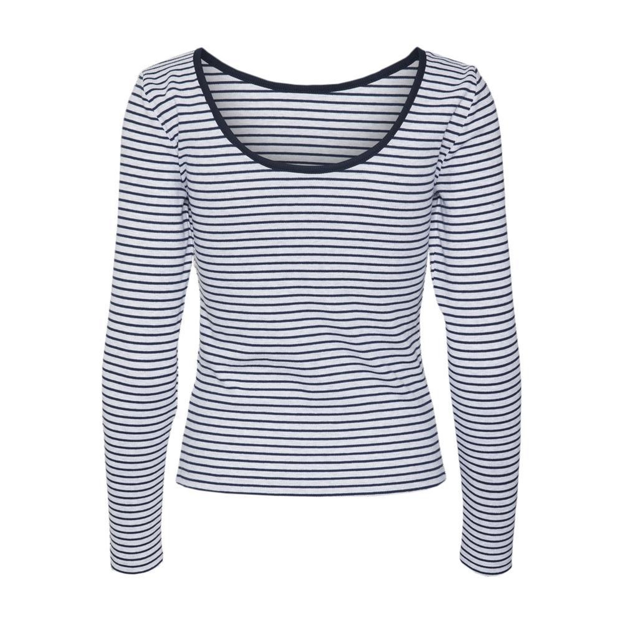 Voir la diapositive 2 : Vero Moda Top Gris/Marine à rayures Femme Vero Moda Chloe