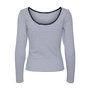 Voir la diapositive 2 : Vero Moda Top Gris/Marine à rayures Femme Vero Moda Chloe