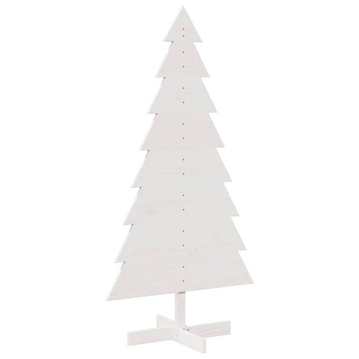 VIDAXL Arbre de Noël en bois pour décoration blanc 150 cm pin massif