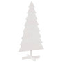 Voir la diapositive 2 : VIDAXL Arbre de Noël en bois pour décoration blanc 150 cm pin massif