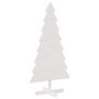 Voir la diapositive 2 : VIDAXL Arbre de Noël en bois pour décoration blanc 150 cm pin massif