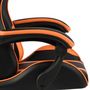 Voir la diapositive 5 : VIDAXL Fauteuil de jeux video et repose-pied Noir et orange Similicuir