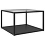 VIDAXL Table basse Transparent et noir 60x60x35 cm Verre trempe