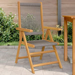 VIDAXL Chaises de jardin lot de 2 gris bois d'acacia et polypropylene