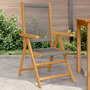 Voir la diapositive 1 : VIDAXL Chaises de jardin lot de 2 gris bois d'acacia et polypropylene