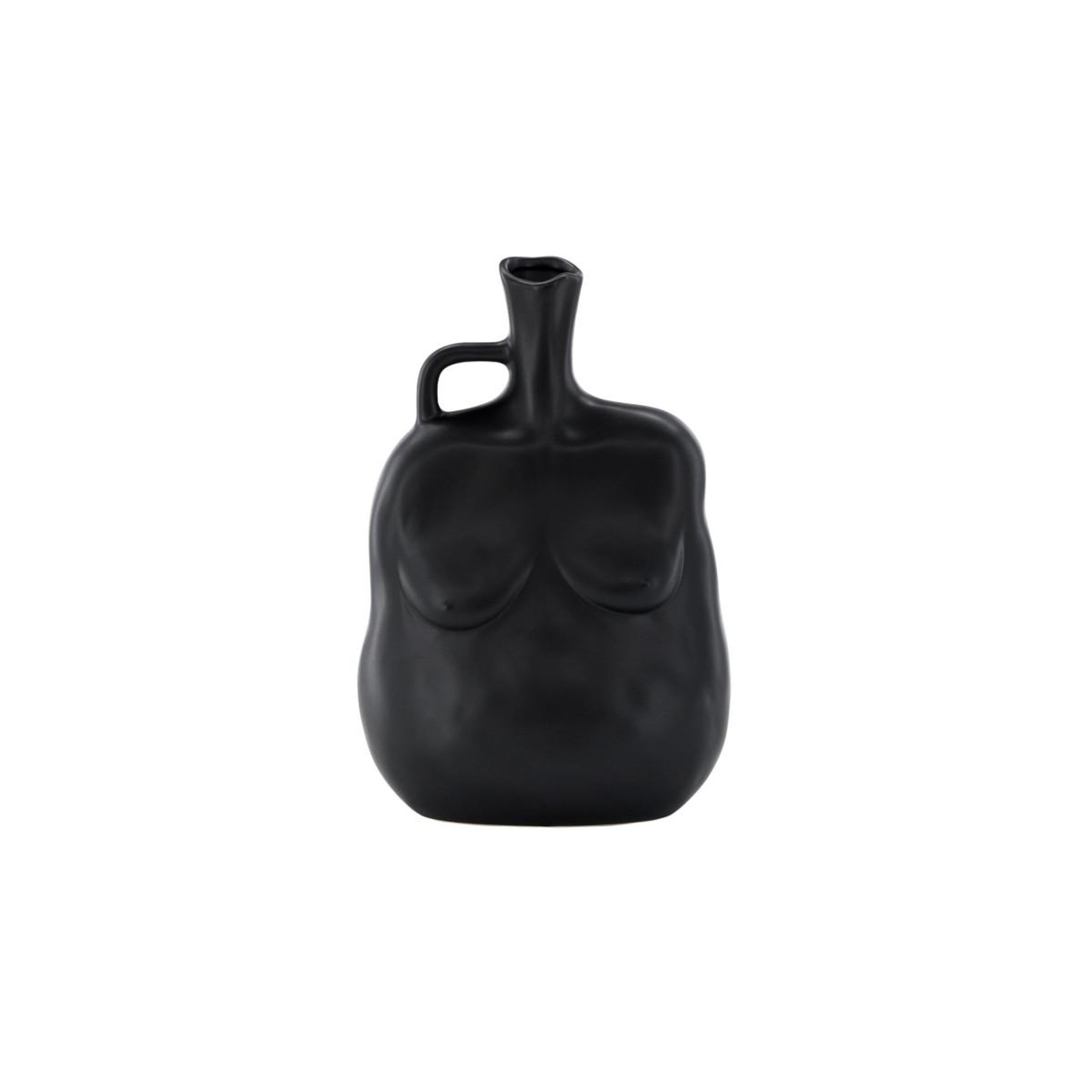 Voir la diapositive 4 : Paris Prix Vase buste en céramique  conta  25cm noir