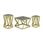 Paris Prix Lot de 3 Tables d'Appoint  Zeli  63cm Or